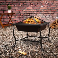 Градинско стоманено огнище 45 × 45 cm
