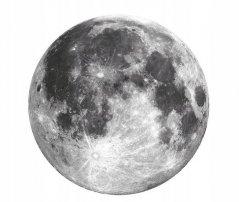 Dekorativer Wandaufkleber - Mond 71 cm
