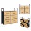 Comodă cu 6 sertare din material textil și cadru metalic 87 x 80 x 24 cm
