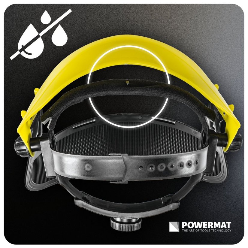 Ochranný štít na tvár pre krovinorez s nastaviteľným uhlom