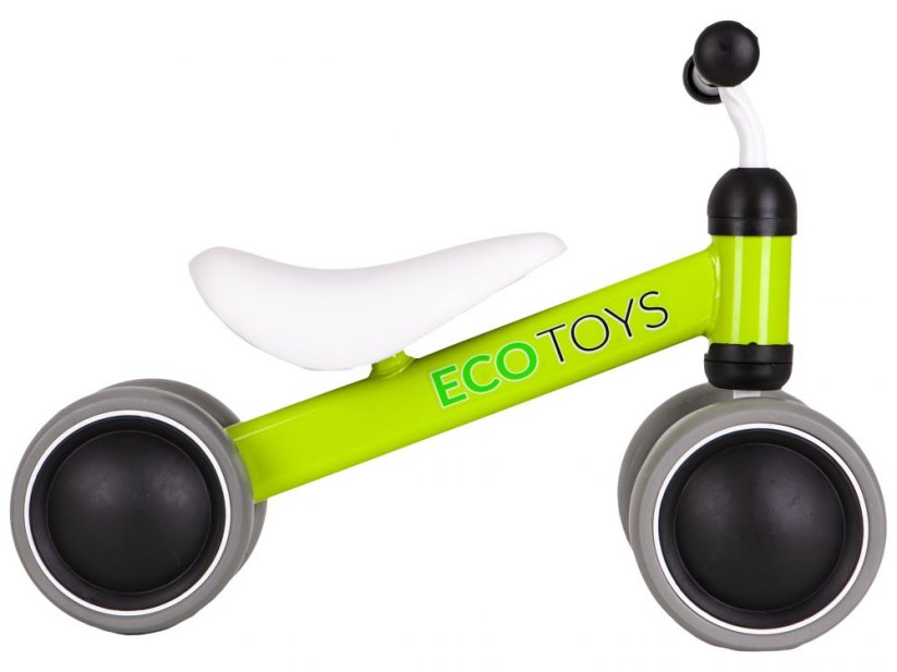Gyermek egyensúlyozó kerékpár zöld színben ECOTOYS