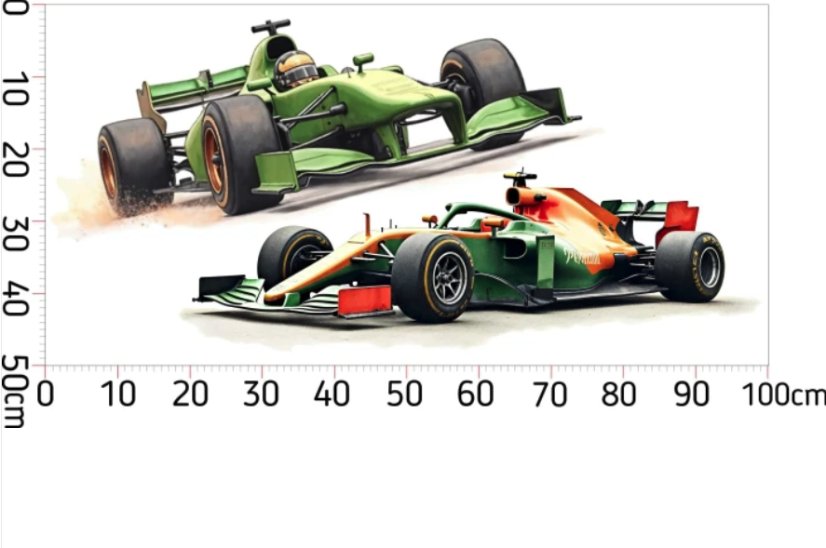 Dekorace pokoje pro fanouška F1 - samolepka na zeď s formulí