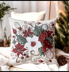 Gobelínový povlak na polštář Vánoční růže