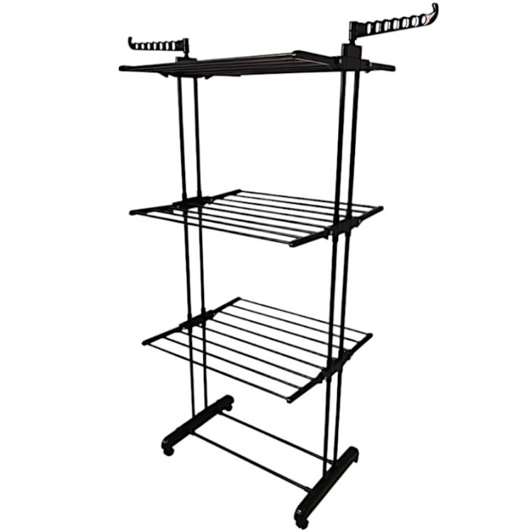 Wäschetrockner mit mehreren Etagen - schwarz