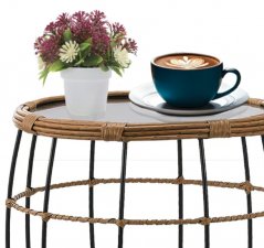 Masă de cafea din răchită 45 cm