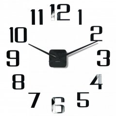 Klasična črna samolepilna ura 130 cm