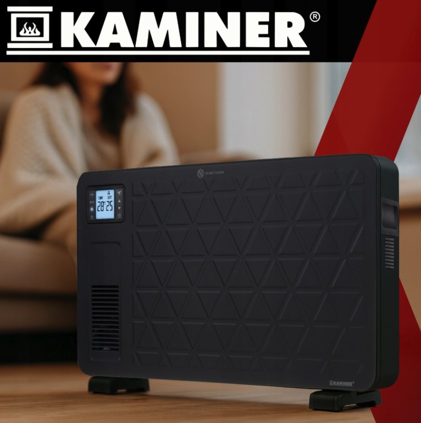 Încălzitor convector electric cu economie de energie KAMINER ZIFLO 2300W cu WIFI și telecomandă