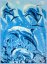 Španělská deka modré barvy s delfíny