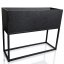Perfekt schwarz Metall Pflanzer LOFT FIORINO 62X22X50 cm