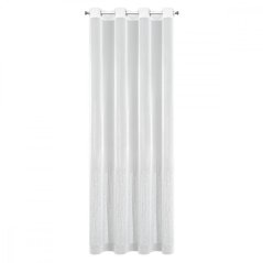 Krásna biela záclona na kruhy s flitrami 140 x 250 cm 