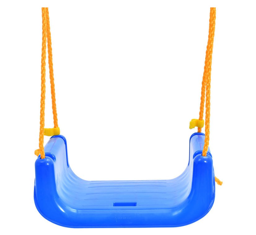 Detská plastová hojdačka so zábranou modrá