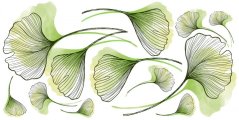 Adesivo murale per interni delle foglie del fiore di monstera