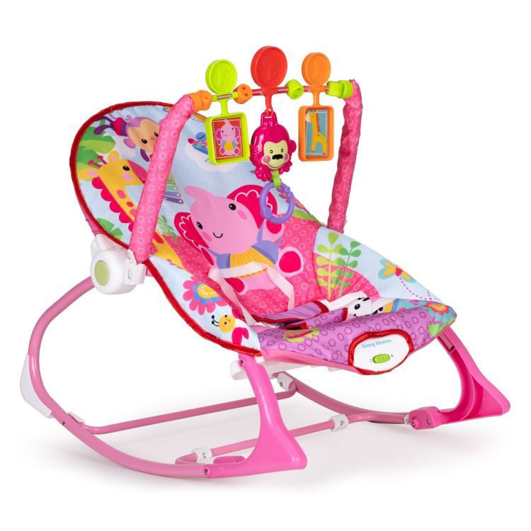 Scaun balansoar pentru copii ECOTOYS în roz 3in1