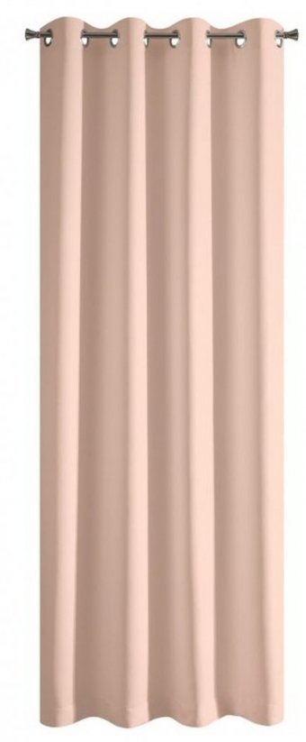 Tenda semplice rosa con cerchi - Misure: 140X250