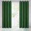 Grüner monochromer Vorhang mit Aufhängeringen 140 x 250 cm