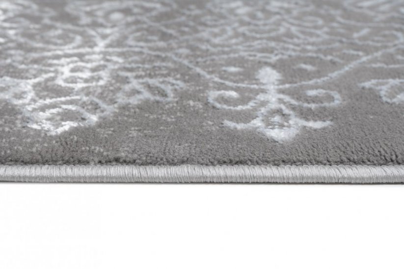 Modern szürke színű szőnyeg keleti mintával fehér színben - Méret: Szélesség: 200 cm | Hossz: 300 cm