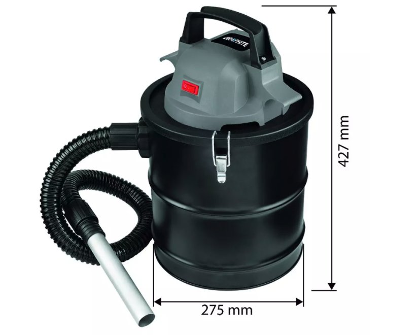 Vysávač popola 15 l HEPA filter GRAPHITE Energy+