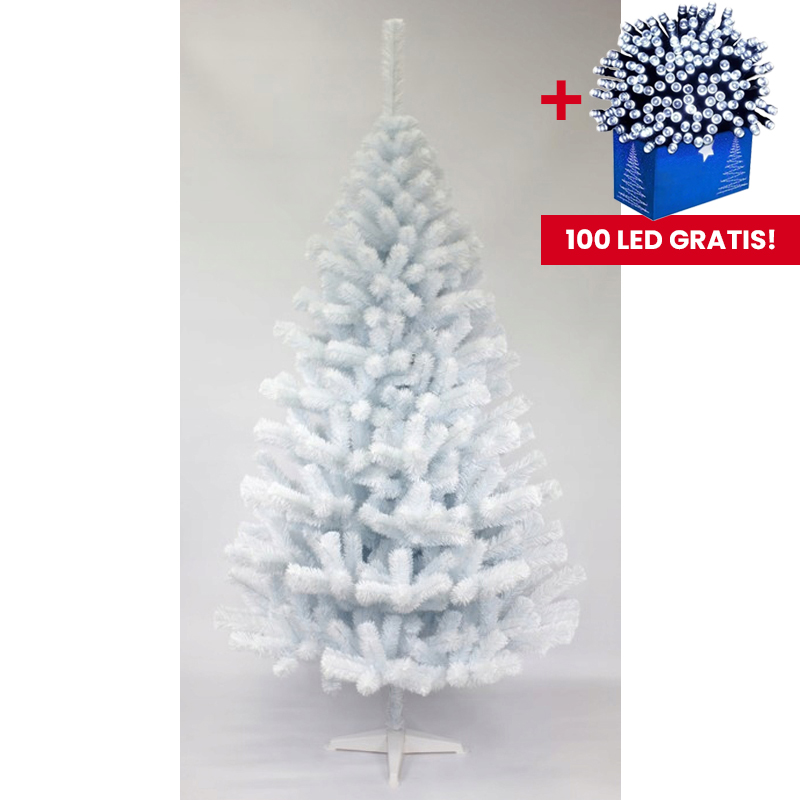 Feenhafte Weihnachtstanne in luxuriöser weißer Farbe 220 cm