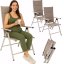Sedie da giardino pieghevoli beige - set di 2