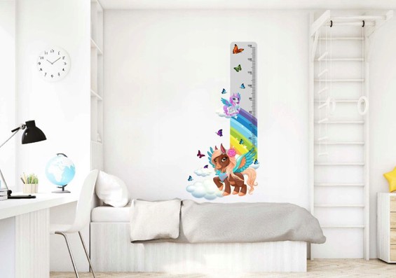 Krásna rozprávková nálepka na stenu pravítko my little pony 40 x 120 cm 