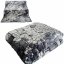 Pătură acrilică de lux culoarea gri, cu model pietre