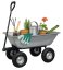 Cărucior de grădină 3 în 1 cu basculantă, capacitate de încărcare până la 250 kg, oțel galvanizat