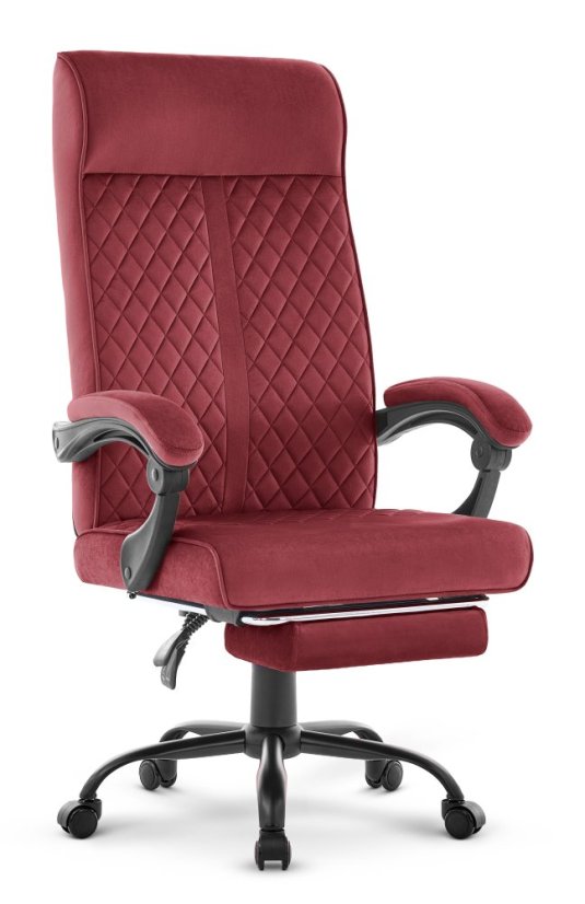 Ergonomická kancelářská židle HC-1030 s pružinovým sedákem a nosností 120 kg – vínová