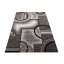Modern szürke-barna szőnyeg absztrakt körökkel - Méret: Szélesség: 80 cm | Hossz: 150 cm