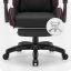 CABRO C501 gamerska stolica s osloncem za noge, do 150 kg, crna i crvena