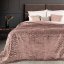 Cuvertură de pat modernă, roz , cu model arămiu