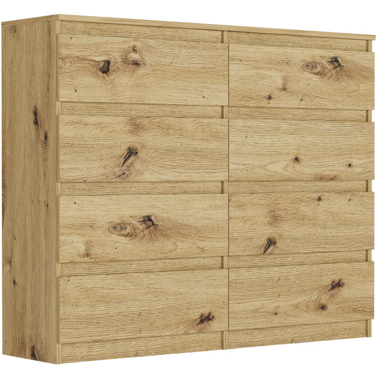 Komoda s 8 šuflíkmi R-120-S8 - rôzne farebné prevedenia