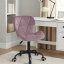 Scaun pivotant de birou ergonomic - catifea - Culoare: Violet