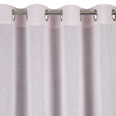 Nežna zračna zavesa za kroge v roza barvi 140 x 250 cm