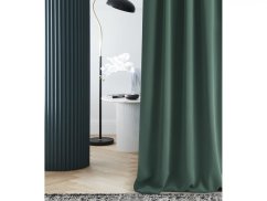 Modern sötétítő függöny 140 x 280 cm - sötétzöld