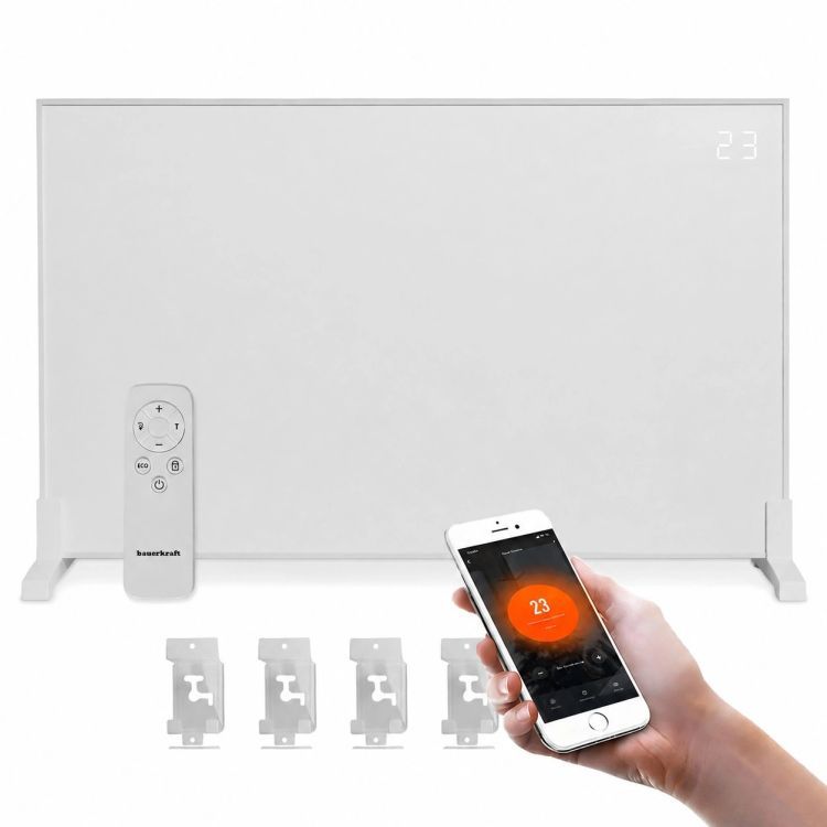 Infračervený vykurovací panel 1200 W s WiFi, termostatom a diaľkovým ovládaním