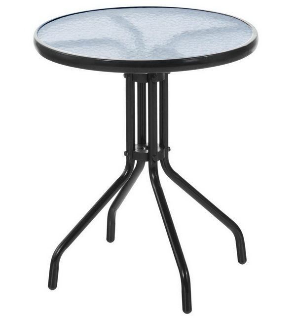 Kerek üveg kerti asztal 60 cm