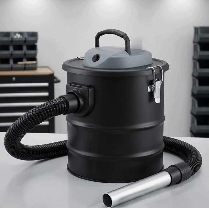 Vysavač na popel s výkonem 800 W, HEPA filtrem a funkcí foukání