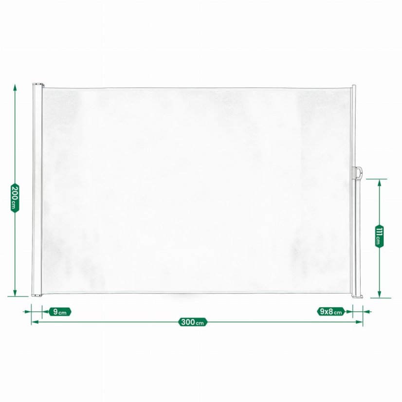 Bočná terasová markíza 200×300 cm – antracitová