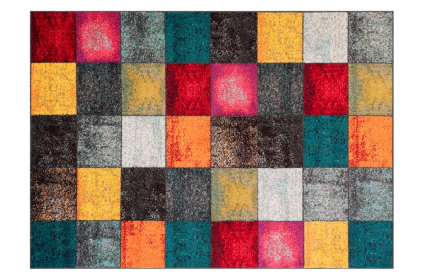 Farebný koberec s kockovaným vzorom Salsa