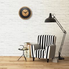 Eiche Flow Wanduhr aus Holz - 30 cm