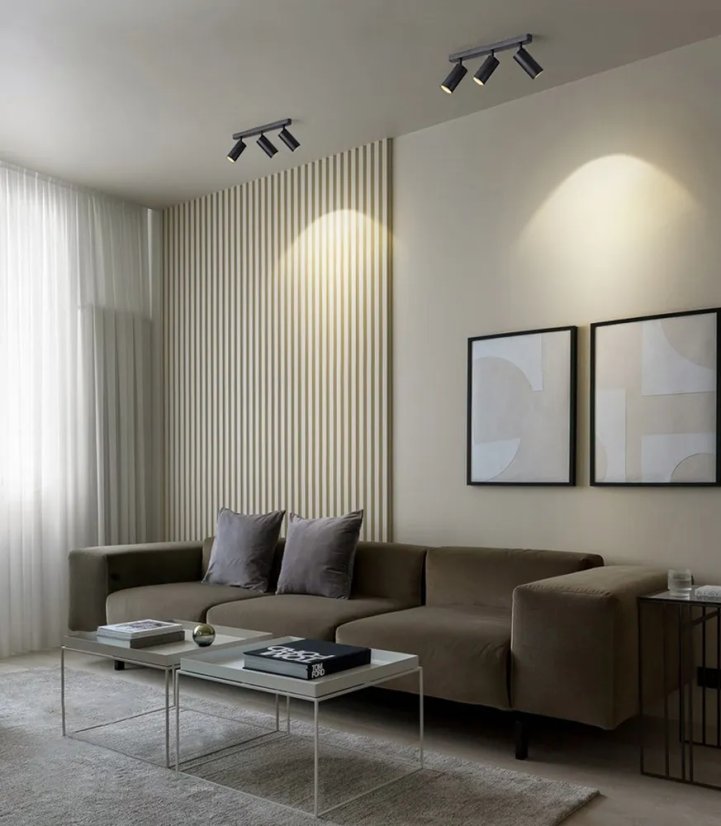 Moderné stropné svietidlo s reflektormi