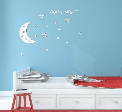 Selbstklebende Wanddekoration für Kinder Gute Nacht