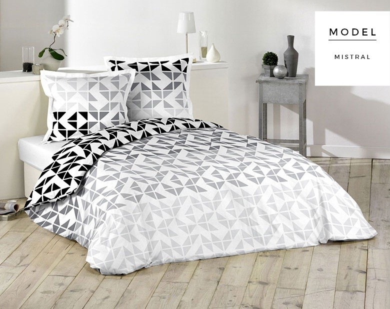 Bavlnené posteľné obliečky s motívom geometrických útvarov