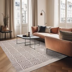 Designový vlněný koberec v béžové a krémové barvě ALSTER