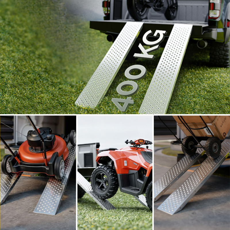 Set od 2 utovarne čelične rampe - nosivost 400 kg