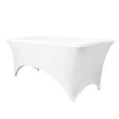 Weiße 180cm Catering-Tischdecke