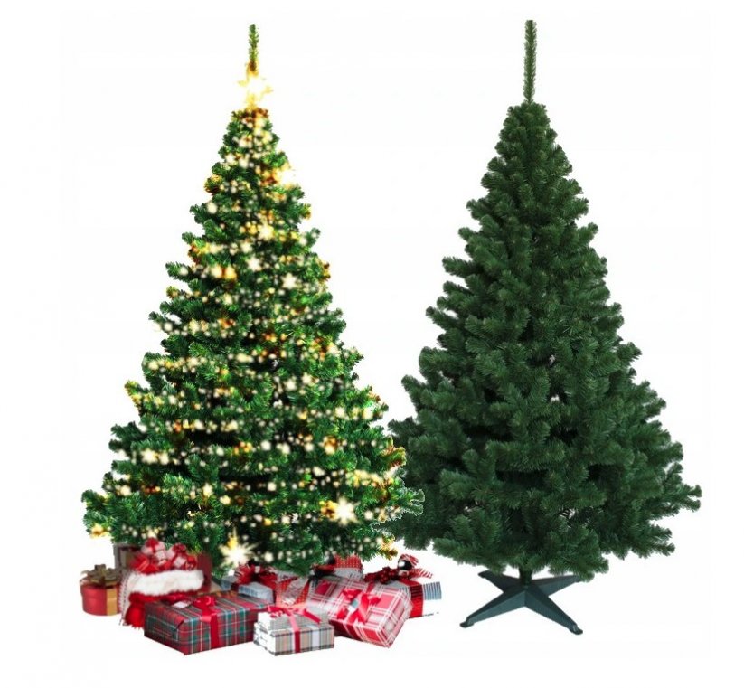 Tradicionalno zeleno božićno drvce 220 cm za prekrasnu božićnu sezonu
