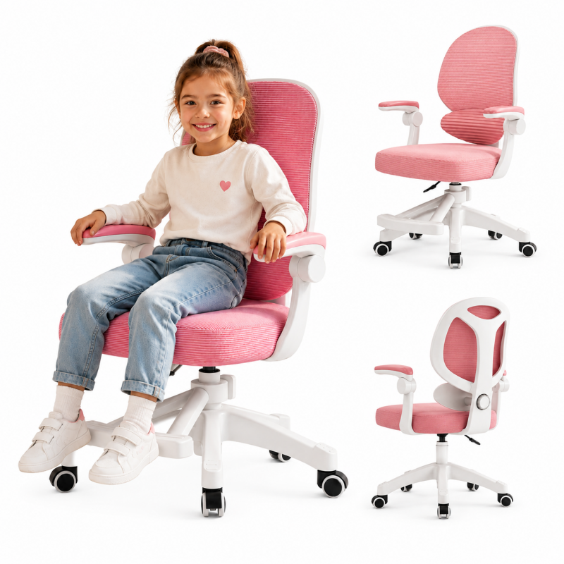 Ergonomická otočná detská herná stolička na kolieskach