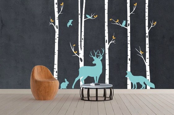 Dekoračná nálepka na stenu s motívom Lesné zvieratká