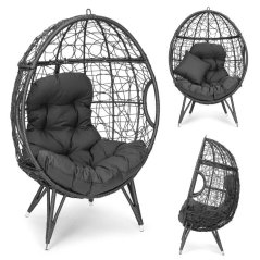 Volně stojící zahradní židle s pohodlnými polštáři, COCON